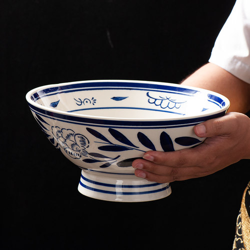 复古手绘陕西老关中陶瓷大碗