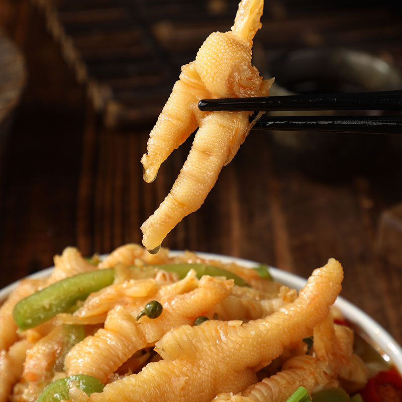 古味初锦 贡菜/笋丝无骨鸡爪 酸辣爽脆新鲜夏天凉菜 300g锁鲜盒