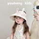 儿童遮阳帽女童春夏季 大帽檐户外防紫外线防晒宝宝女孩可爱太阳帽