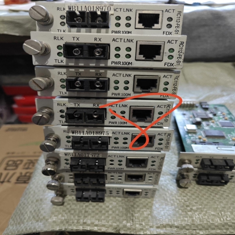 【议价】【议价】瑞斯康达rc112-fe-s1 光纤收发器板卡9张功能正