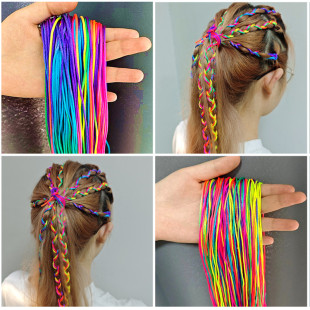 绑发丝带编发神器七彩丝带脏辫编发藏族表演绑发带丝带爆款编发绳