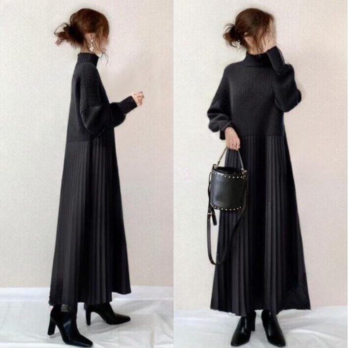 秋冬日系新款女装针织连