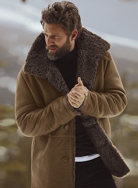 Autumn Winter New Fur Men's Coat Thickened Jacket Outerwear