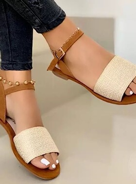 women flat sandals big size 43 summer shoes 大码女平跟凉鞋41