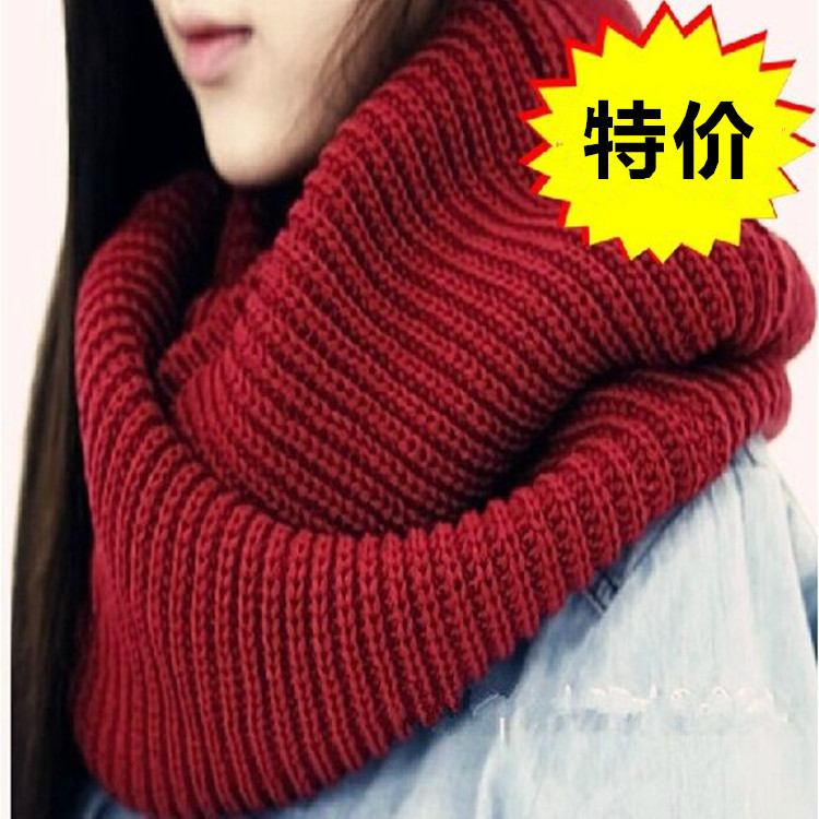 Scarf Men women knitted scarf winter neckerchief collar girl