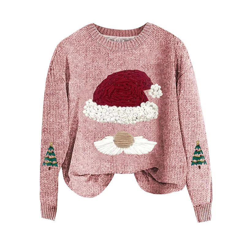 Christmas Sweater Loose Pullover Knitted Top Casual Sweater