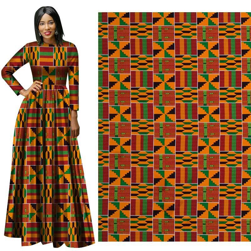 3码 African Wax  Fabric供应非洲腊布全面仿真蜡印花布服装布料