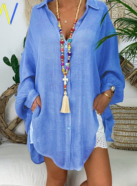 Shirt women Tops top Blouse Shirts plus size for Long Sleeve