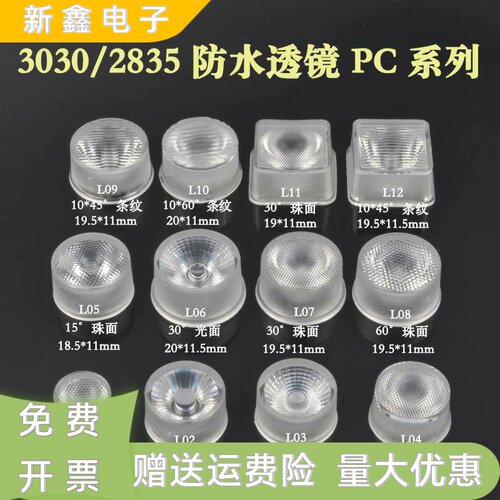 PS平面珠面条纹面3030透镜PC
