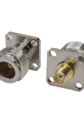 同轴射频连接器 N母转SMA母小方板 17.5 N-SMAKFD