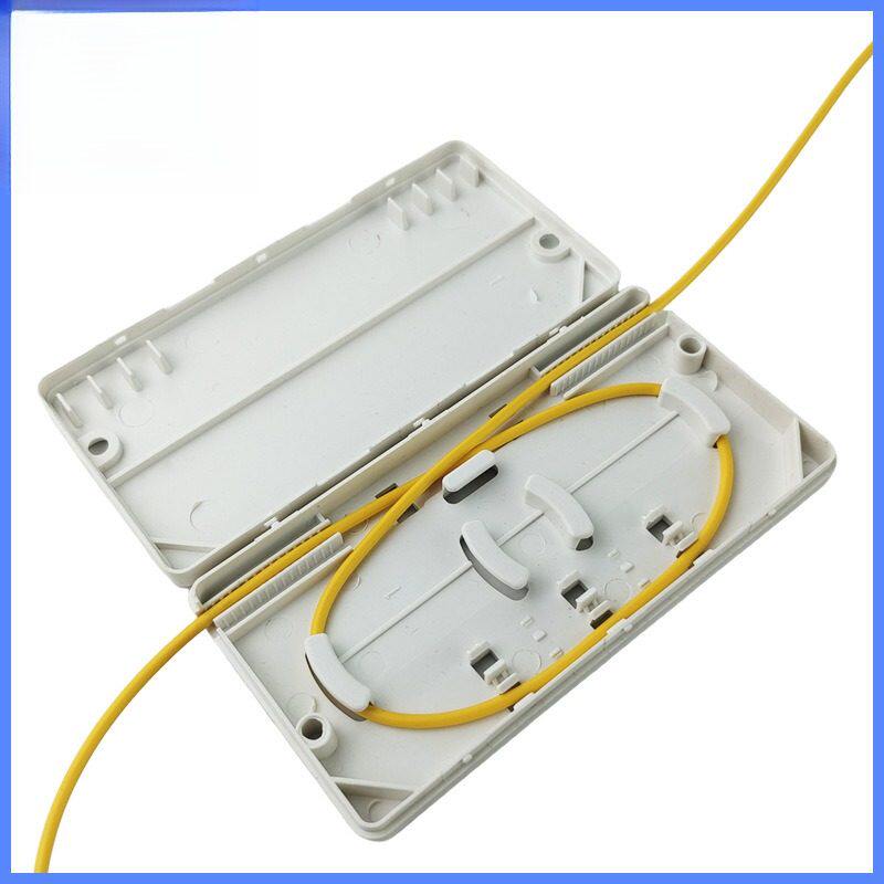 二进二出保护盒2芯光纤面板盒光纤布线桌面盒皮线保护盒2进2出