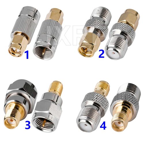 JXRF同轴连接器SMA公母转F英制头