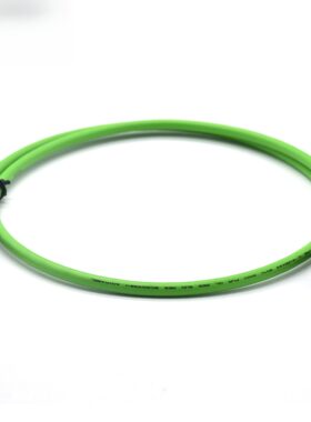 工业以太网M12 D 型转RJ45压接连接器绿色PUR线网线接头