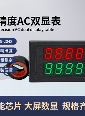 DL69-2042高精度AC数字LED双显表220V380V100A有效值检测仪一体表