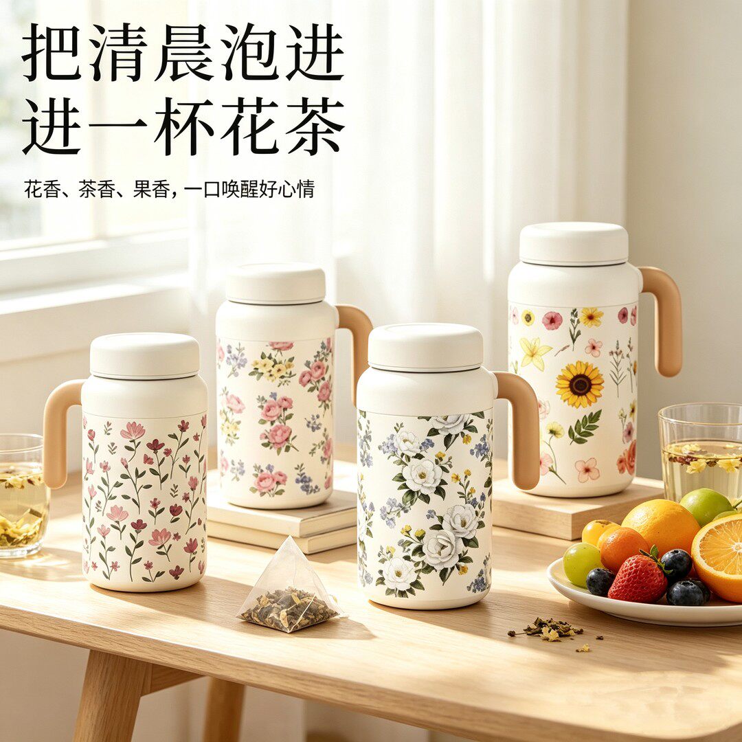 316不锈钢手柄大容量保温杯