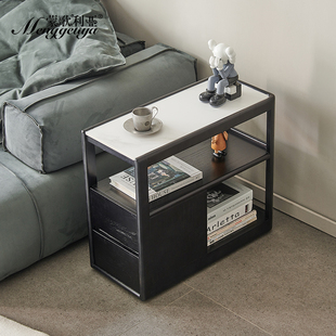 沙发旁边的边柜侧边柜可移动边几实木角几客厅茶几家用小茶台茶桌