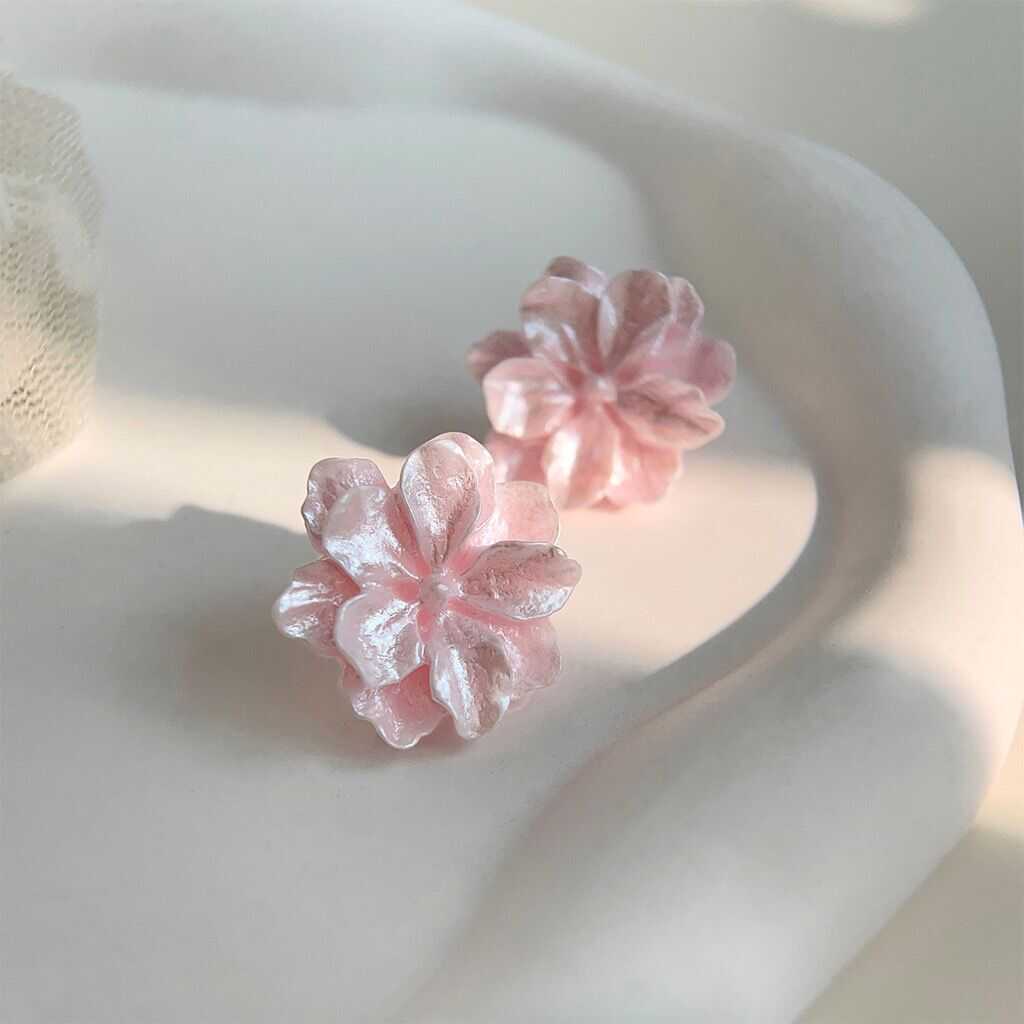 小众高级感赵露思同款山茶花耳饰