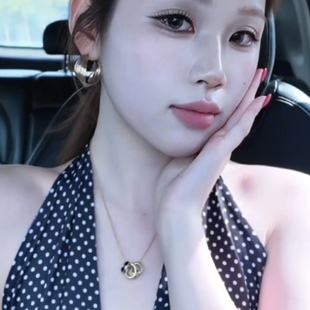 欧美风夸张大耳圈耳饰简约个性 小众耳环耳圈复古港风耳钉潮高级感