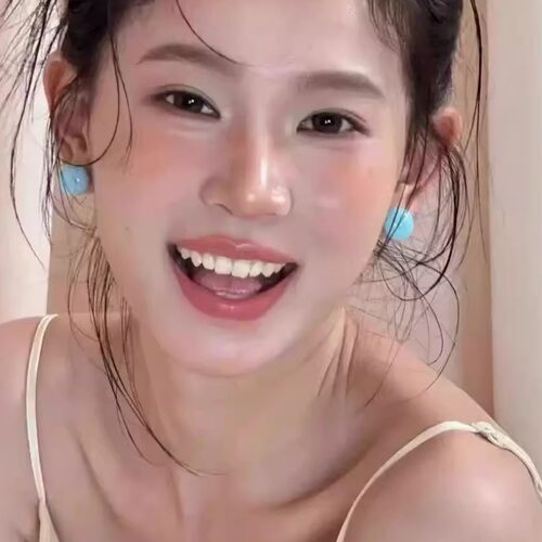网红多巴胺彩色几何馒头耳钉女