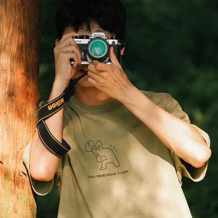 TESTV 爱摄影系列锁定焦点T恤 260g挺阔 夏季时尚休闲重磅印花T恤