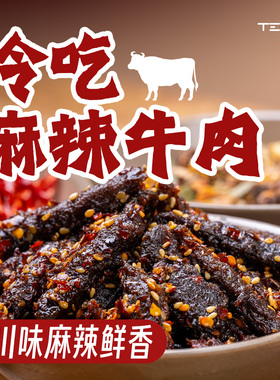 TESTV冷吃麻辣牛肉手工炒制非遗传承无添加健康松软有嚼劲
