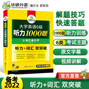 备考2023年6月华研外语英语六级听力专项训练大学英语cet6级听力1