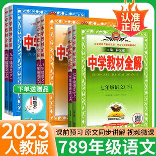 2023中学教材全解国一八年级九年级上册下册语文人教版 初一初二