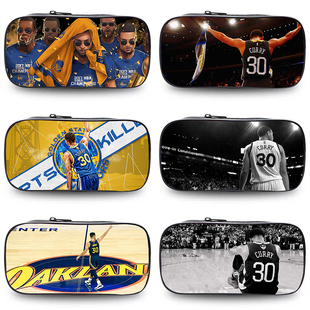 NBA勇士队斯蒂芬库里笔袋多功能铅笔袋男孩中小学生收纳袋文具盒