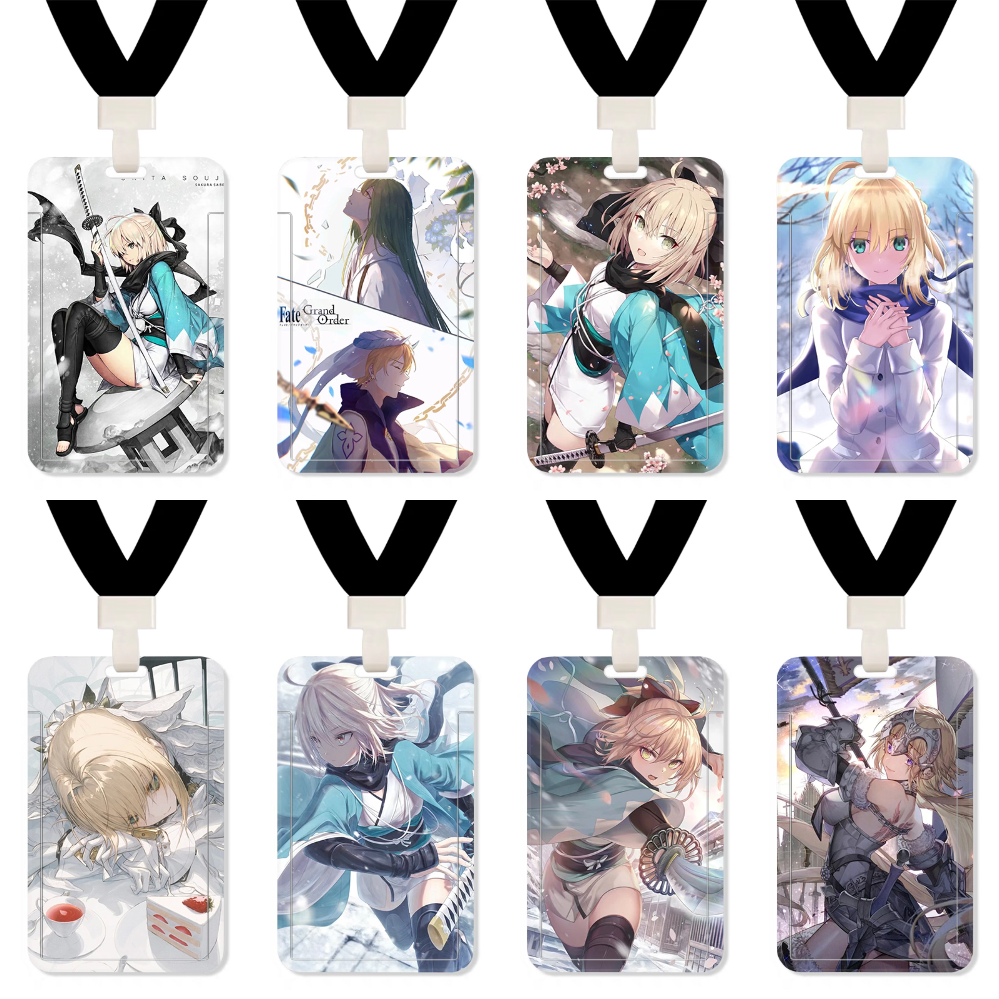 fate/fgo吾王saber贞德学生饭卡校园校牌卡套公交卡门禁卡证件套