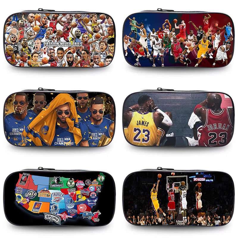 NBA笔袋科比詹姆斯库里铅笔盒!