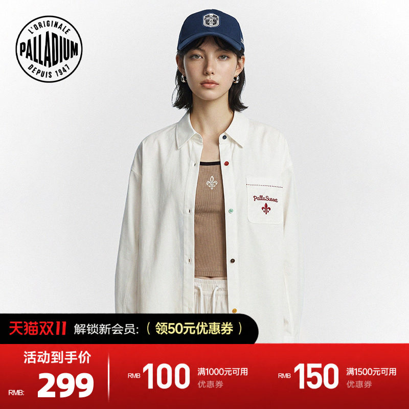 PALLADIUM帕拉丁上装简约撞色设计女款长袖衬衫1913916