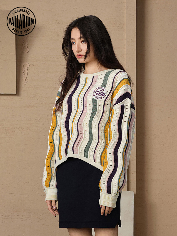 [탄젠치동시리즈] PALLADIUM PALADIN 루즈긴팔 스트라이프버튼스웨터 ??1910330