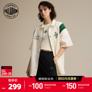 PALLADIUM帕拉丁复古运动大字图案印花男女款短袖衬衫外套1011341