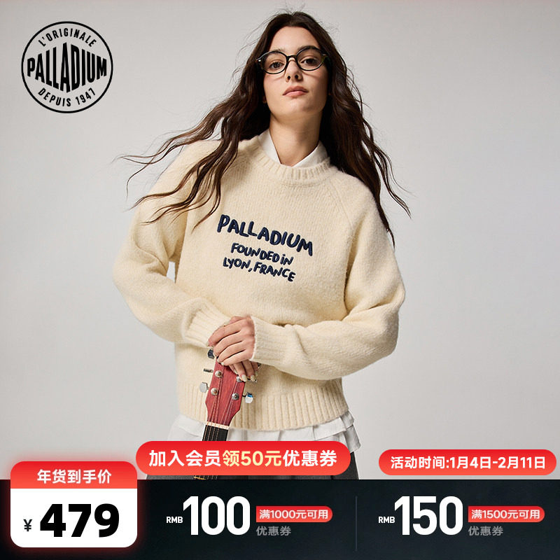 PALLADIUM帕拉丁上装时尚简约大方女款圆领毛衫191198