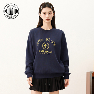 PALLADIUM帕拉丁上装简洁大方撞色印花男款圆领卫衣1013801