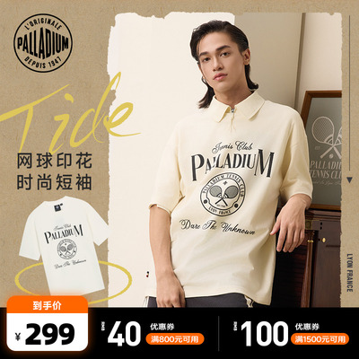 PALLADIUM帕拉丁上衣时尚宽松日常印花男女款圆领短袖T恤1011301