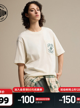 PALLADIUM帕拉丁时尚运动宽松日常休闲男女款圆领短袖T恤1011344