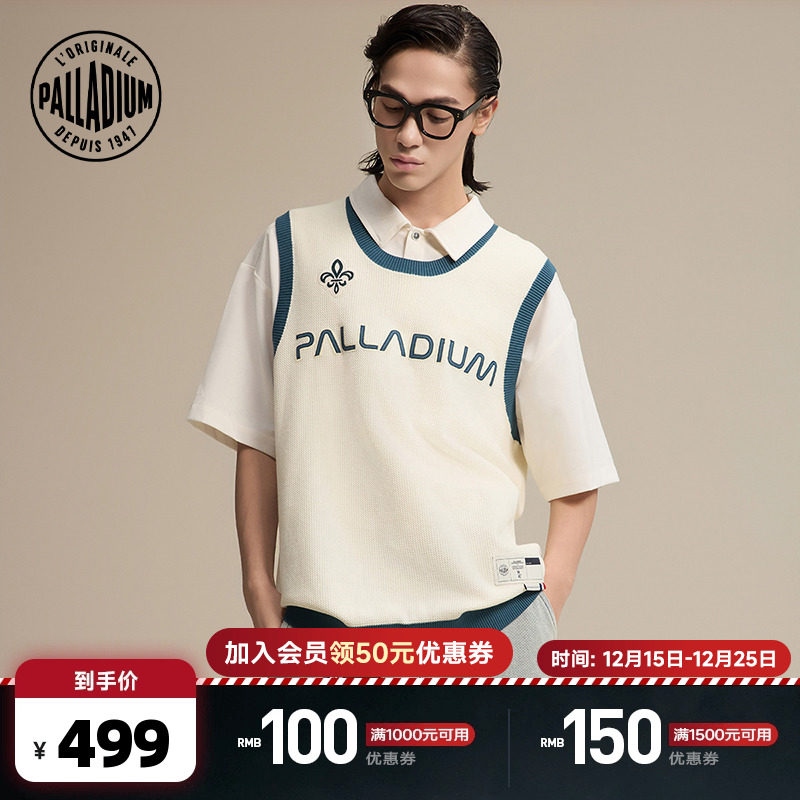 PALLADIUM帕拉丁时尚宽松复古运动休闲日常男女款针织背心1