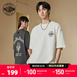 PALLADIUM帕拉丁休闲宽松男女装 T恤 情侣潮流纯棉重磅280g圆领短袖