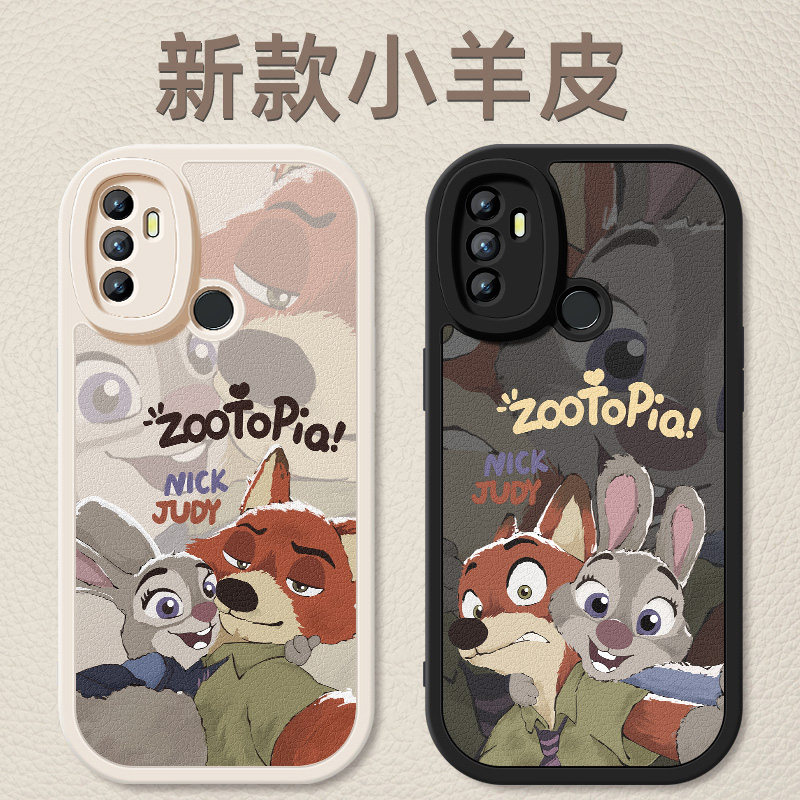 适用oppoa52手机壳a35新款女a36疯狂动物城a53小羊皮a32保护套全包防摔OPPO男硅胶软壳5g高级感卡通情侣外壳