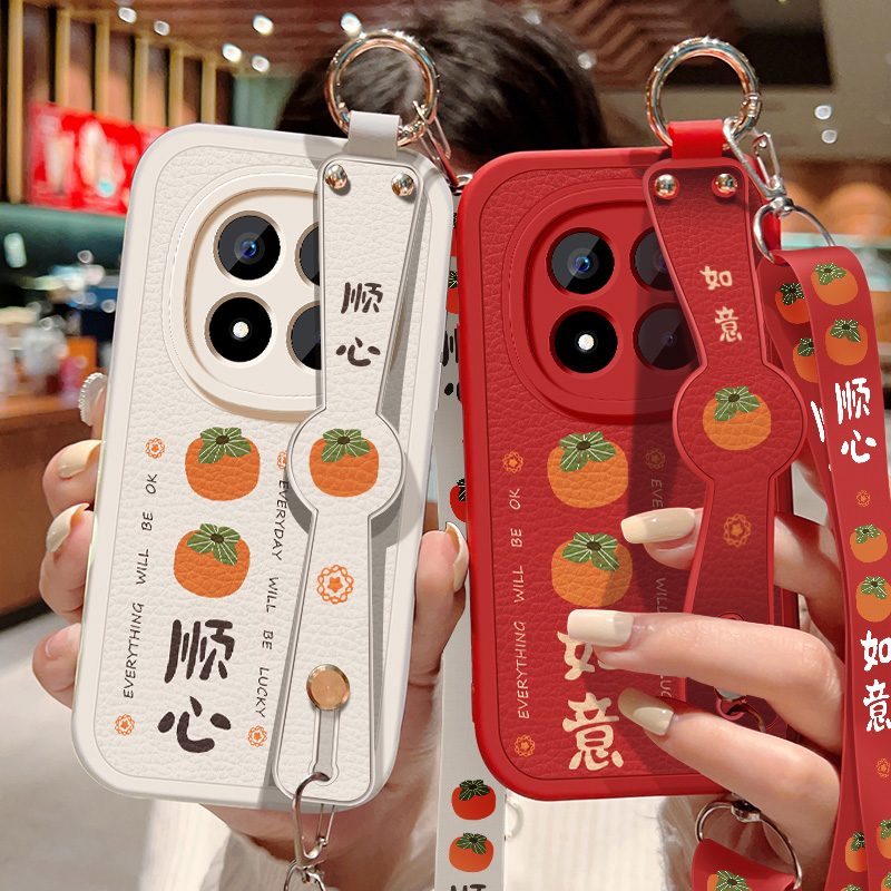 斜挎腕带★小羊皮细腻手感★天使眼镜头保护