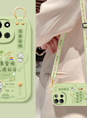 一加Turbo6手机壳新款1加turbo6v小羊皮防摔超薄1+保护套无限好运斜挎腕带挂绳PLY110硅胶软外女生PLU110适用