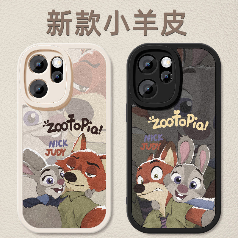 适用opporeno15手机壳Reno15pro新款女reno14pro疯狂动物城reno14小羊皮防摔硅胶软壳PLA-PKZ110外男生保护套
