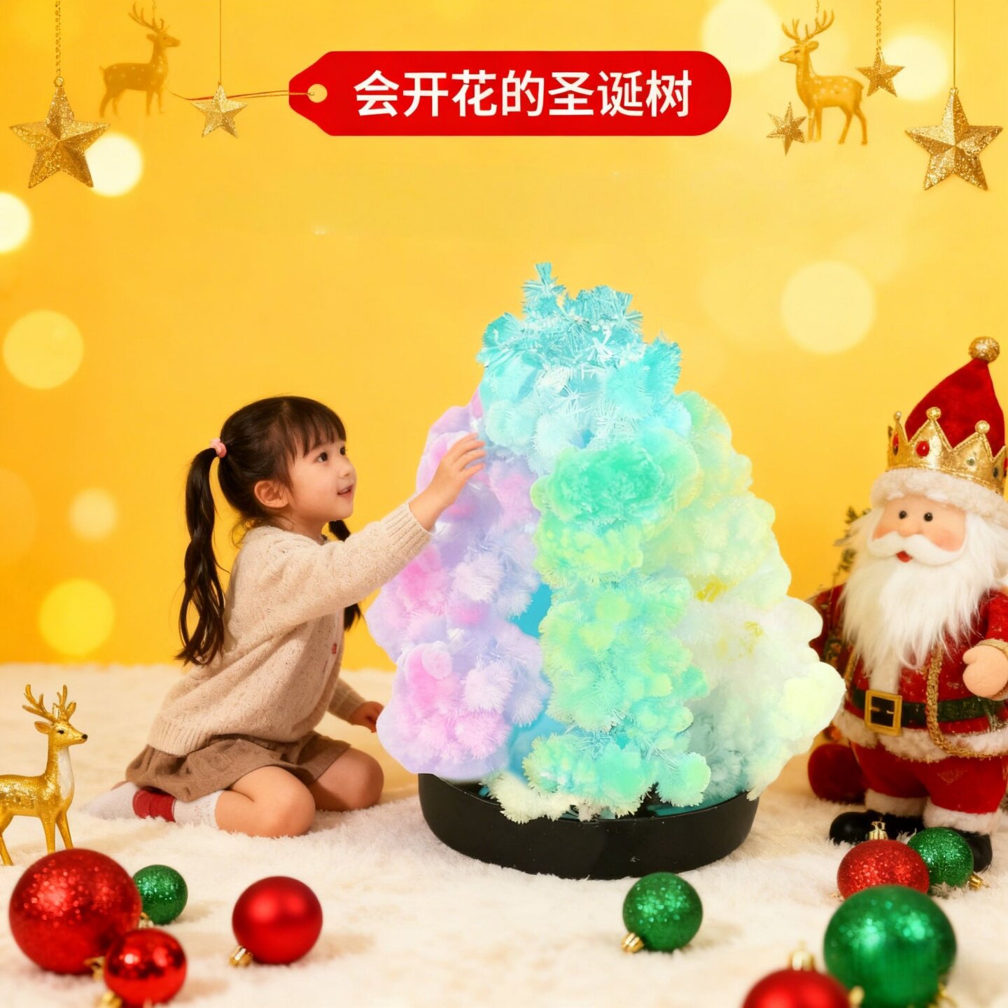 魔法圣诞树纸树diy手工玩具