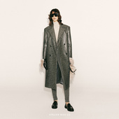 AtelierMissLu 外套 鳄鱼压纹光泽感宽肩廓形长款 银河律动 新款