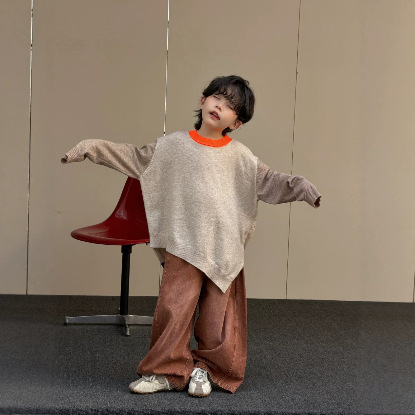 秋季男童针织毛衣牛仔裤两件套