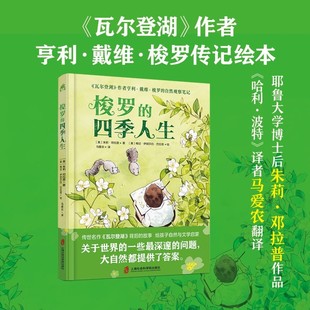 梭罗的四季人生 瓦尔登湖背后的故事作者亨利戴维梭罗传记绘本 哲学与生活实践结合给孩子的自然与文学启蒙书籍青少年儿童课外读物