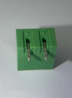 1757242端子块连接器2POS接头公引脚带罩5.08mm绿色90DEG通孔原装