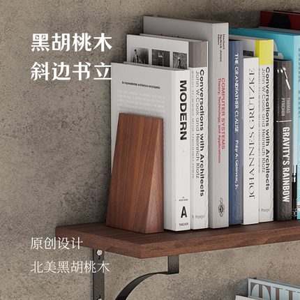 实木桌面书立架分隔创意简约学生用L型加厚书挡板书撑书夹书靠木质手工办公室书本收纳支撑架