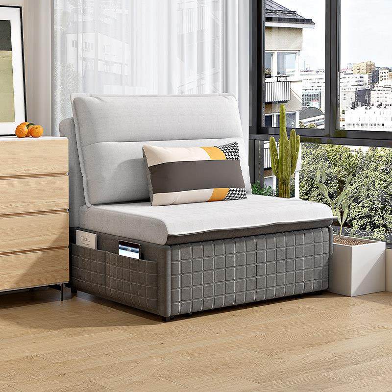 无扶手客厅收纳沙发床折叠两用多功能可伸缩半躺单人位办公室客厅